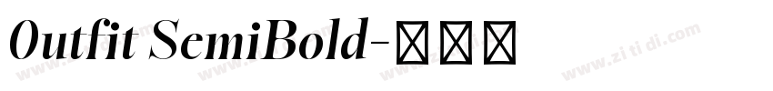0utfit SemiBold字体转换